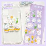 Kawaii Cartoon Animals Glitter Stickers