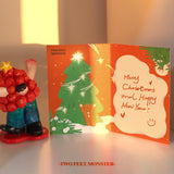 Two Feet Monster Christmas Folder Card