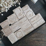 Handwritten English Wood Stamps