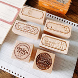 Vintage Label Round Postmark Stamps