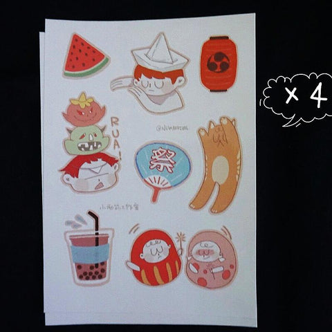 Cute Summer Festival Stickers