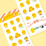 Cute Yellow Duck Card Sticker