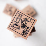 Three Grid Cartoon Series Wooden Stamps