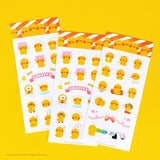 Cute Yellow Duck Card Sticker