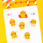 Cute Yellow Duck Card Sticker