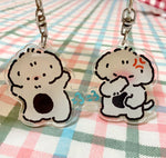 Cute Puppy Farting Acrylic Keychain