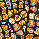 Snack Party Cute Glitter Stickers