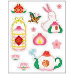 Longevity Peach Washi Stickers