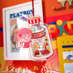 Sweet Candy Acrylic Liquid Keychain