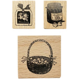 Sweet Strawberry Series Wooden Stamps