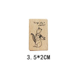 Girl And Rabbit Series Wooden Stamps