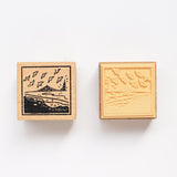 Three Grid Cartoon Series Wooden Stamps